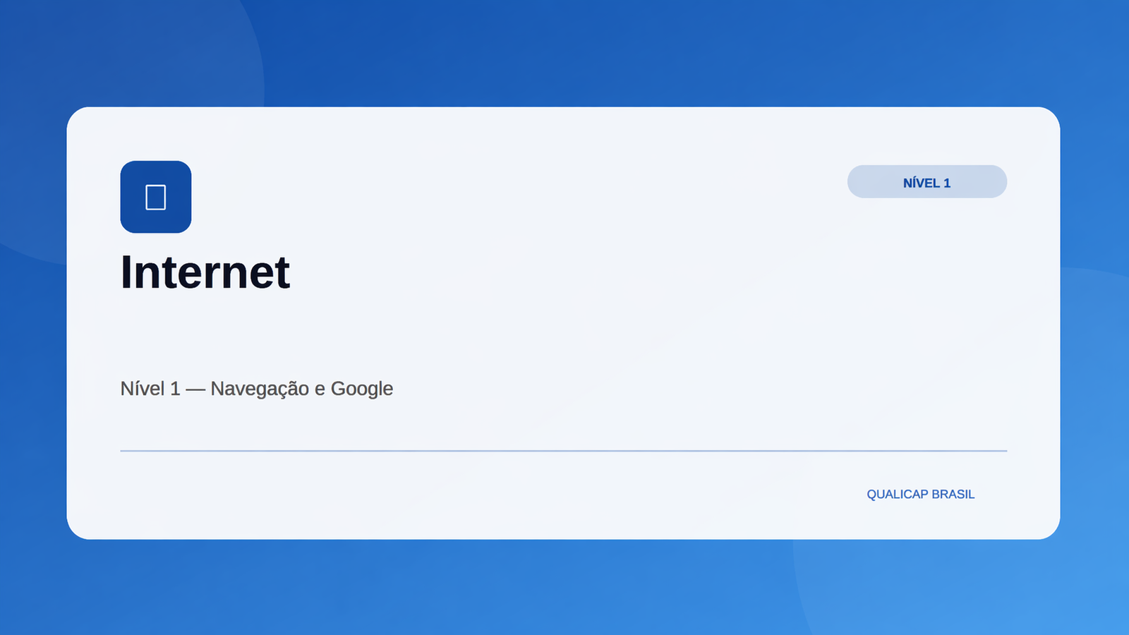 Internet — Nível 1