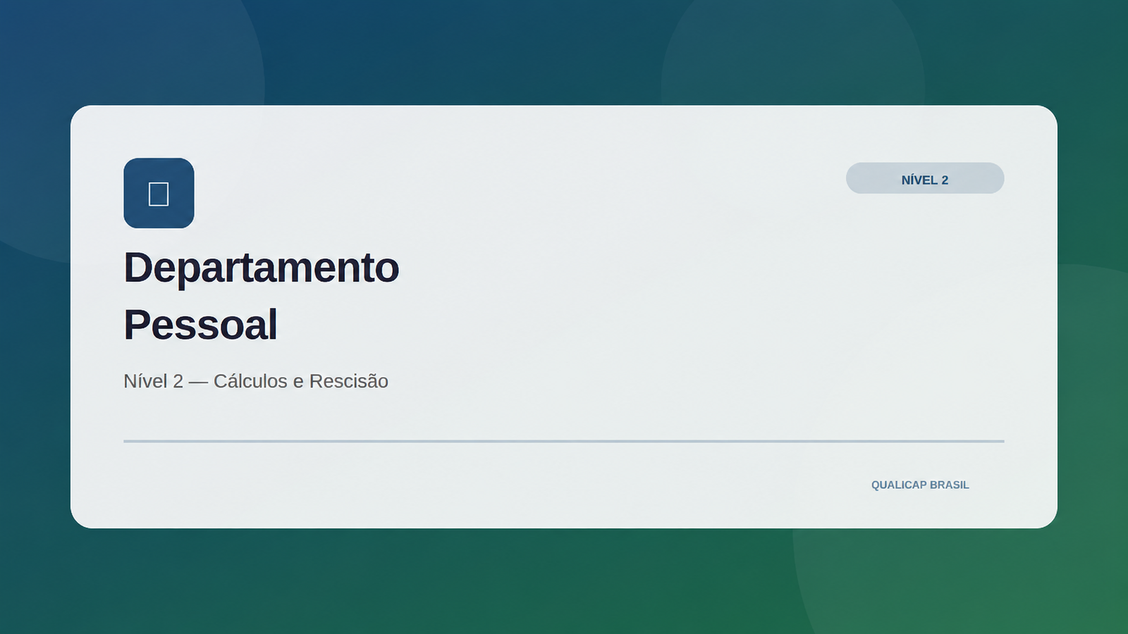 Departamento Pessoal — Nível 2