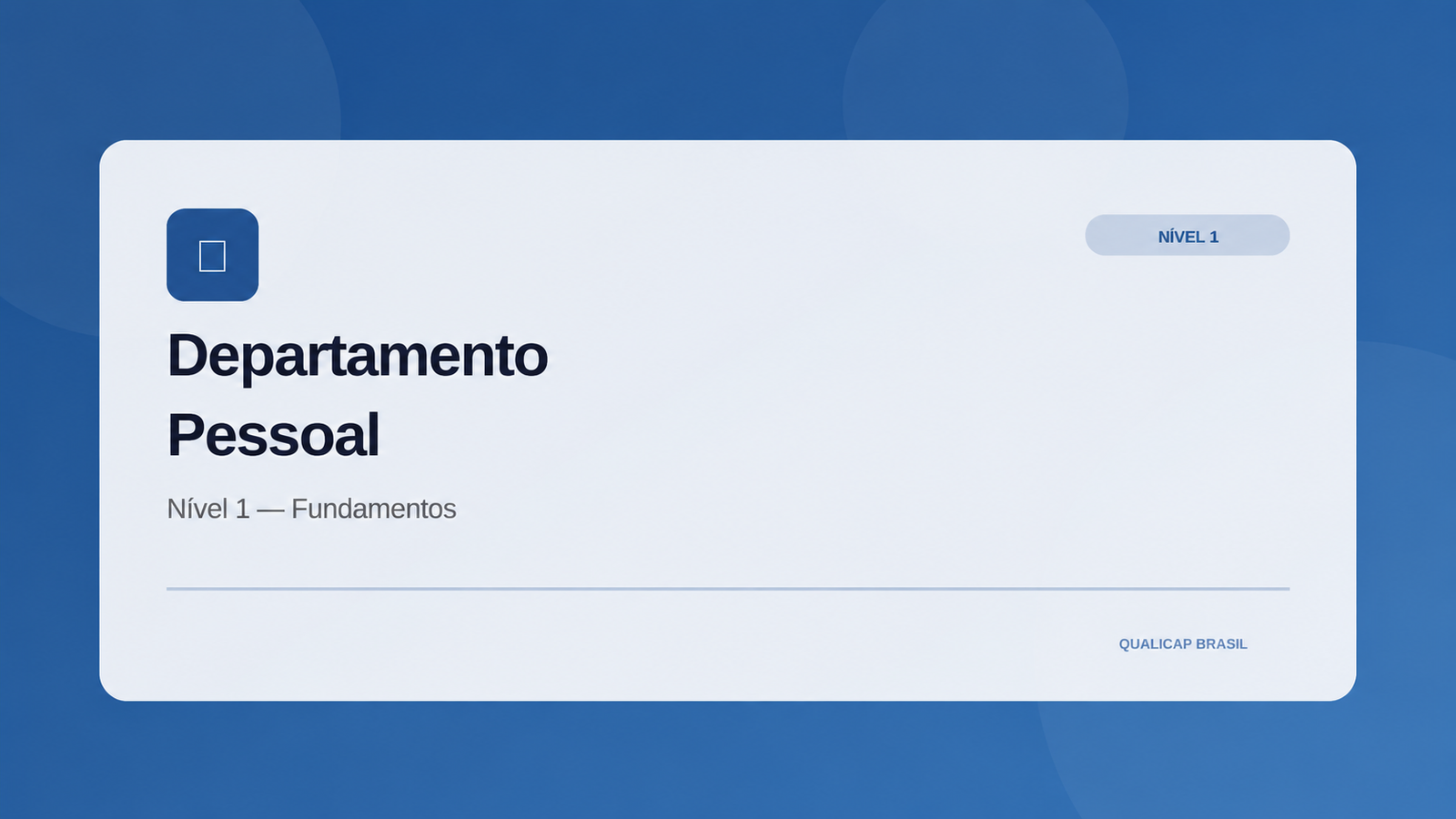 Departamento Pessoal — Nível 1